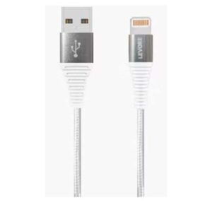 Levore 6ft Nylon Braided USB A to Lightning Cable White, LCS122-WH