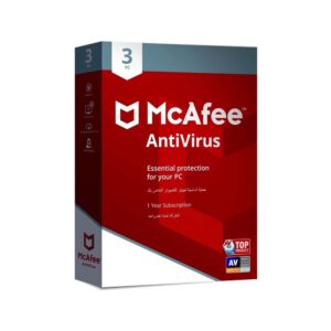 McAfee Antivirus 3 User - 1 year subscription