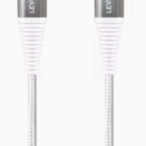 Levore 1m Nylon Braided USB C to USB C Cable White, LC5211-WH
