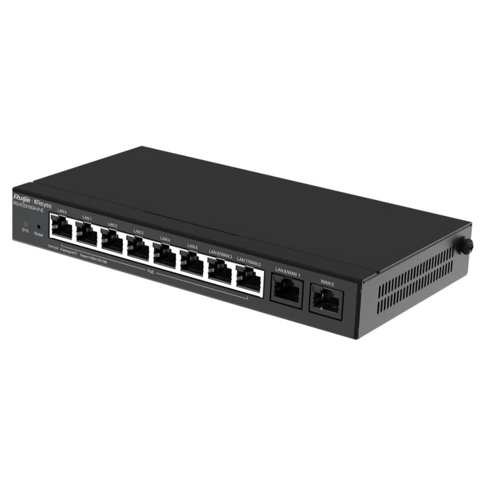 Ruijie Reyee RG-EG310GH-P-E - Desktop 10-port full gigabit router, concurrency of 300 users, 1.5 Gbps throughput - Image 5