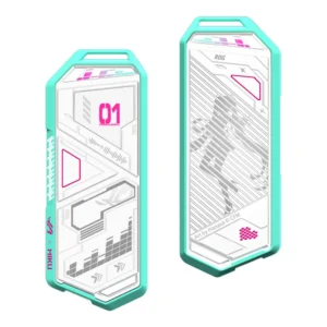 Asus ROG Strix Arion Hatsune Miku Edition SSD Enclosure, USB3.2 Gen 2, Transfer Speeds Up To 10 Gbps, Supports M.2 PCIe NVM Express SSD, R-Hook Included, Aura Sync Lighting Effects, White/Hatsune Miku's Signature, 1 Year Warranty | 90DD02H1-M09010