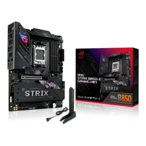 asus-rog-strix-b850-e-wifi-gaming-motherboard-am5-socket-atx-form-factor-ddr5-ram-pcie-5-0-usb-40gbps-hdmi-dp-wi-fi-7-bluetooth-realtek-5gb-ethernet-ai-cache-boost-aura-sync-1-year-warranty-90mb1j60-m0eay0-90MB1J60-M0EAY0