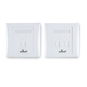 GENUINE FACEPLATE SINGLE PORT, RJ45 SOCKET WALL MOUNT - WHITE COLOR