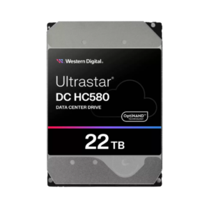 WD Ultrastar DC HC580 Data Center SATA HDD, 22TB, 7200 RPM, 291 MB/s Data Transfer Speed, 512MB Cache, 1 Year Warranty | WUH722422ALE6L4