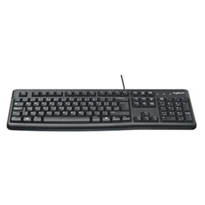 Logitech K120 USB Wired Keyboard, Black