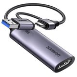 UGREEN HDMI Video Capture Card – 4K Input, 2K@30Hz / 1080P@60FPS, USB-A & USB-C (15389)