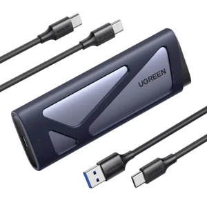 UGREEN 10Gbps M.2 to USB NVMe SATA SSD Enclosure Reader, USB 3.2 Gen2 | NVMe & SATA Dual Protocol, M-Key & B+M Key, Up to 8TB, Plug & Play,External SSD hard drive disk/case, For SSDs 2242 2260 2280