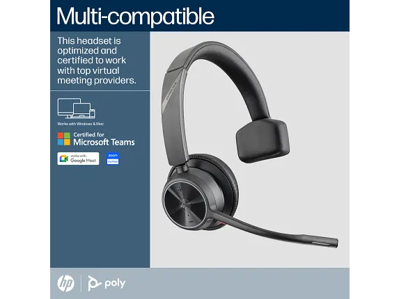 Poly Voyager 4310 Microsoft Teams Certified USB-C Headset with charge stand - Image 3
