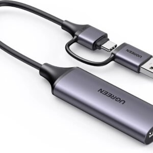 UGREEN Full HD 1080p Video Capture Card | 4K HDMI to USB-A/USB-C | HDMI Capture Device for Video & Audio Recording | Compatible with Switch, PS5, Xbox, iPadOS & macOS (25854)