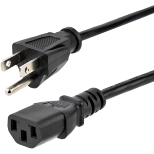 StarTech 6ft 1(1.8m) Computer Power Cord, NEMA 5-15P to C13, 10A 125V, 18AWG, Black Replacement AC PC Power Cord, TV/Monitor P