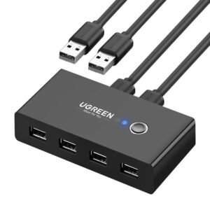 UGREEN 30767 2-PC 4-Port USB 2.0 Sharing Switch