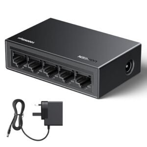 UGREEN Ethernet Switch 5-Port Gigabit,240W Desktop Network Splitter | 5*RJ45 Port Support 10/100/1000Mbps,Unmanaged Plug & Play Ethernet Adapter,Compatible with Router,TV,Game Console,Computer