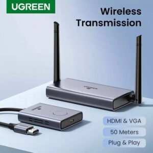 UGREEN CM506 50M Wireless HDMI Extender with HDMI & VGA Output, 1080p@60Hz 5GHz Transmitter Receiver – 50633A
