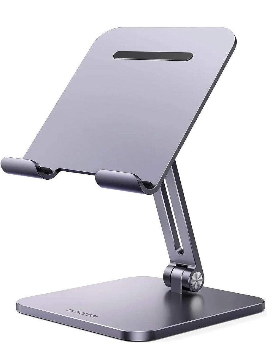 UGREEN LP134 Adjustable Aluminium Tablet Stand for Desk – Foldable, Up to 12.9″ (40393)