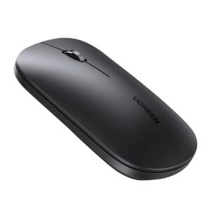 UGREEN Slim Wireless Mouse 2.4G Silent 4000DPI Compact for PC Black | Slim wireless mouse, 2.4G, silent, 4000 DPI, ultrafast scroll, compact, portable, for PC Mac, black