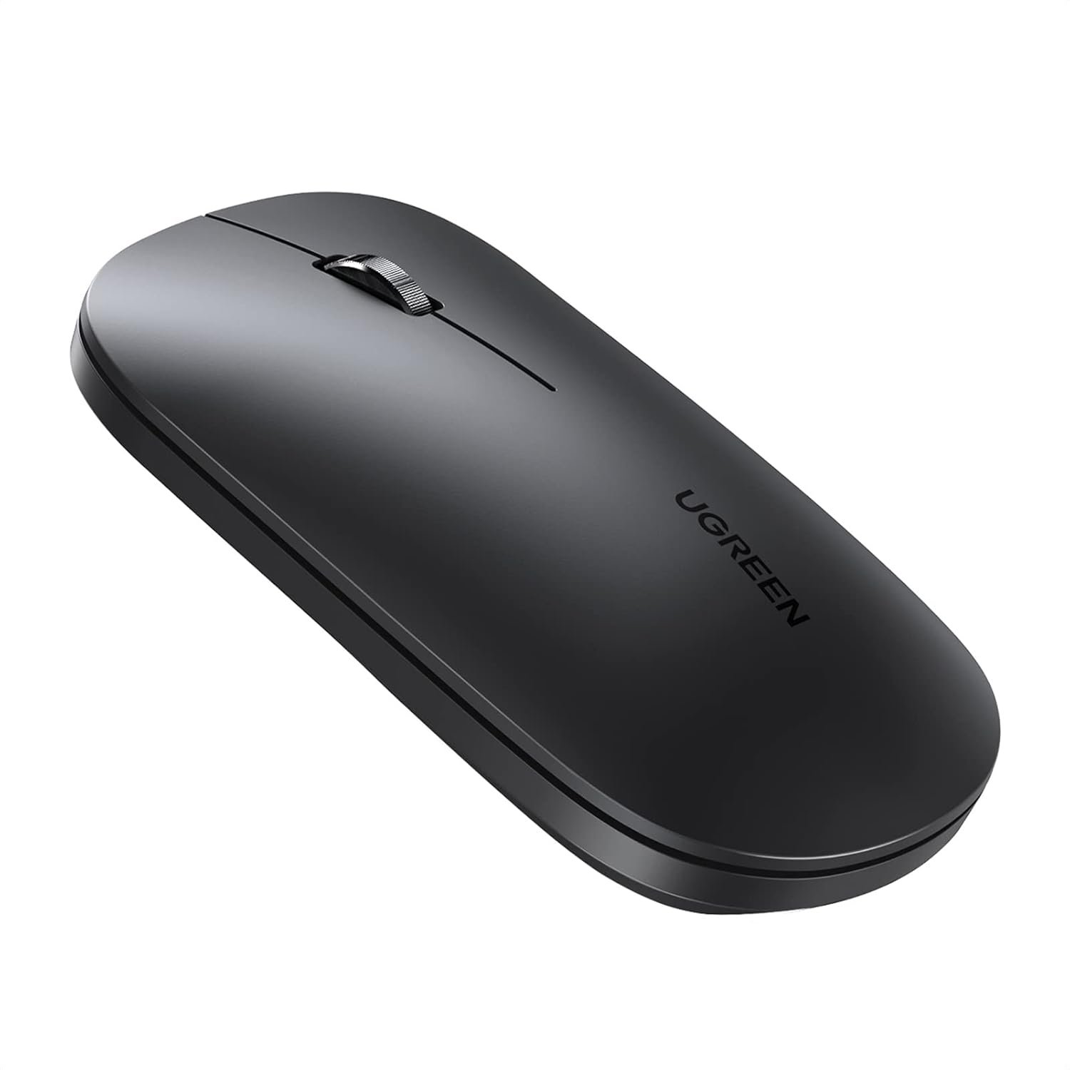 UGREEN Slim Wireless Mouse 2.4G Silent 4000DPI Compact for PC Black | Slim wireless mouse, 2.4G, silent, 4000 DPI, ultrafast scroll, compact, portable, for PC Mac, black
