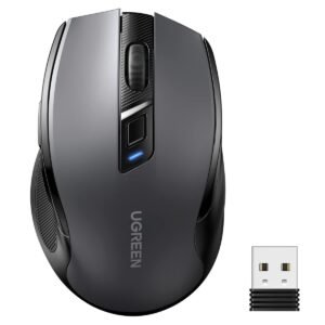 UGREEN Wireless Mouse BT5.0/2.4G Silent 5 Adjustable 4000DPI 5-Button | Wireless mouse, Bluetooth5.0/2.4G, silent, 5 DPI up to 4000, 5 buttons, ergonomic, for PC Mac, office home