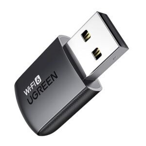 UGREEN AX900 WiFi Adapter, USB WiFi 6 Dongle Wireless Dual Band 5GHz/2.4GHz Network Adapter for Desktop Laptop, for Office/Home/Work/Gaming, Bulit-in Driver Only for Windows 10/11