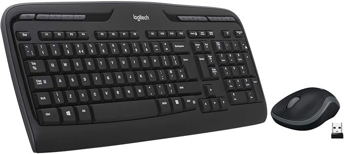 Logitech MK330 Wireless Keyboard and Mouse Combo for Windows, 2.4 GHz Wireless with Unifying USB-Receiver, Portable Mouse, Multimedia Keys, Long Battery Life, PC/Laptop, QWERTY US Layout - Black - Image 4