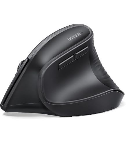 UGREEN Vertical Wireless Mouse BT5.4/2.4G Ergonomic 4000DPI 6-Button | Vertical wireless mouse, Bluetooth5.4/2.4G, ergonomic, 4000 DPI, 6 buttons, wrist relief, for PC Mac