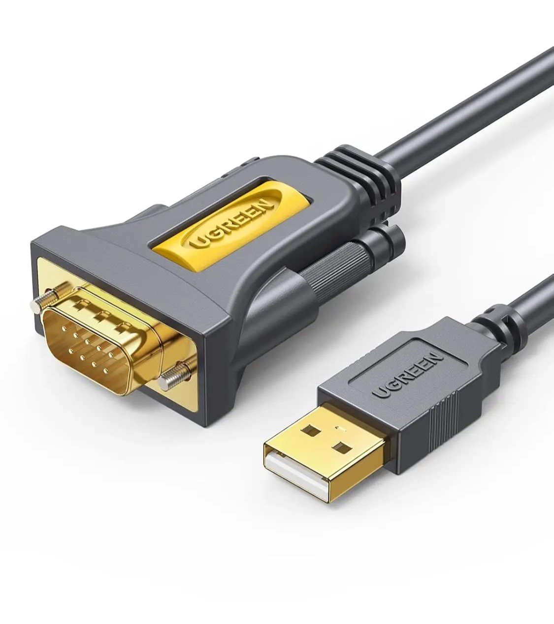 UGREEN USB to RS232 Adapter Serial Cable DB9 Male 9 Pin 1M | PL2303 Chipset RS-232 Converter Cable,For POS/PLC/CNC/scanners, Compatible for Windows 10 8.1 8 7 XP Vista, Mac OS, Linux
