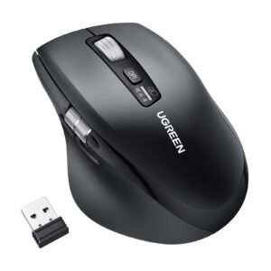UGREEN Wireless Mouse BT5.4/2.4G Silent 5000DPI with Ultra-Fast Scrolling | Wireless mouse, Bluetooth5.4/2.4G, silent, 5000 DPI, ultra-fast scroll, 5 buttons, ergonomic, for PC Mac, office home