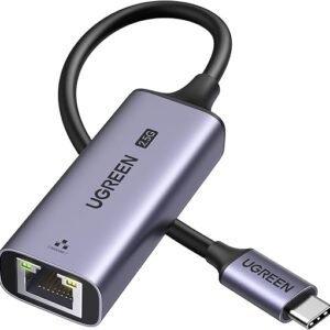 UGREEN USB C to Ethernet Adapter 2.5Gbps,Type C to Rj45 Network LAN Adapter | 2.5Gbps Ultra-Fast Network,For NAS&Gaming&Office, Aluminum Housing fot Cooling,Fits for MacAir/Pro,XPS,iPhone 17,Window,Linux