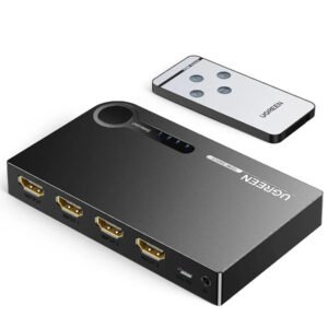UGREEN 3x1 HDMI Switch 3 In 1 Out IR Wireless Remote 1080P 3D HDMI Switcher Laptop PS3 Xbox360 HD-DVD Gaming Console Switch 40234