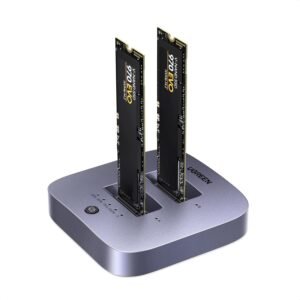UGREEN SSD External Hard Drive Dock Duplicator/Cloner M.2 NVMe SSD 20Gbps | One-Click Offline Clone,USB 3.2 Gen 2x2 M.2 NVMe SSD,Dual Drive Bay 16TB,Compatible with SSD PS5 Xbox iMAC Linux,UASP&TRIM