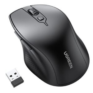 UGREEN Wireless Mouse BT5.0/2.4G Silent 4 Adjustable 4000DPI 5-Button | Wireless mouse, Bluetooth5.0/2.4G, silent, 4 DPI up to 4000, 5 buttons, ergonomic, for PC Mac, office home