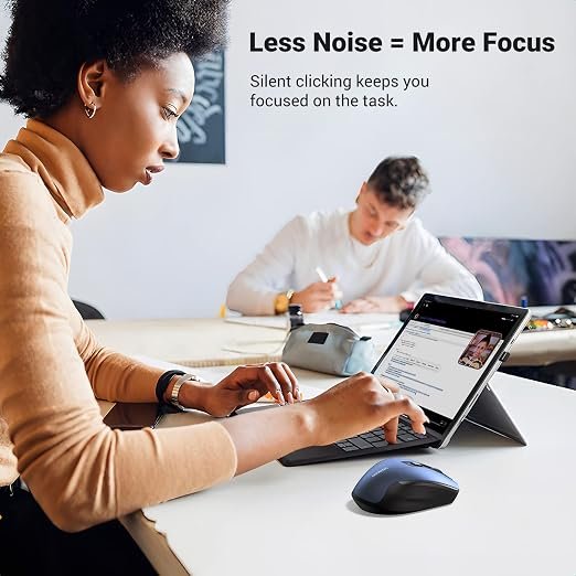 UGREEN Wireless Mouse 2.4G Silent 4000DPI 5-Button for PC/Mac Blue | Wireless mouse, 2.4G, silent, 5 DPI up to 4000, 5 buttons, ergonomic, for PC/Mac, blue, office home study - Image 7