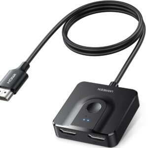 UGREEN HDMI 2.0 4K 60Hz 2 In 1 Out Switch, Bi-Directional with 1M HDMI Cable Support 4K 3D Compatible with Xbox PS4 PS5 Blu-Ray Player TV Stick Monitor(70607)