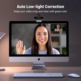 UGREEN Full HD 1080P Webcam Microphone 2 Noise Cancel Mics 85° FOV Fixed Focus Privacy Cover PC Streaming Conference (75326) - Image 3
