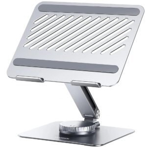 UGREEN 17.3-Inch Swivel Foldable Laptop Stand – Adjustable Height, 360° Rotating Aluminum Desk Stand for MacBook, HP, Dell, Lenovo & All Laptops (90849)