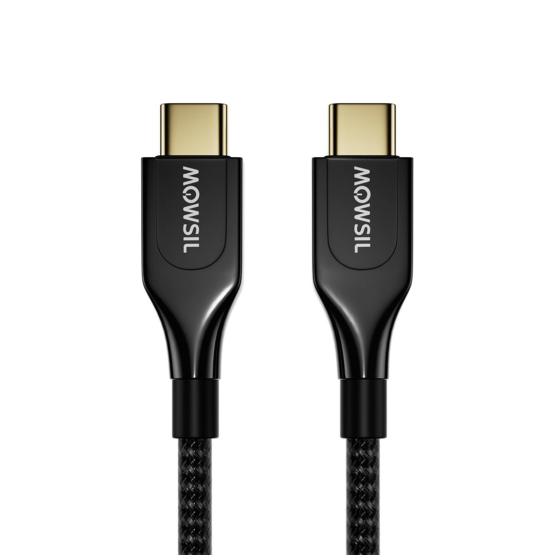 Mowsil USB-C to USB-C PD Fast Charging Cable 100W Type-C Cable, 480Mbps Data Transfer, Zinc Alloy, Nylon Braided for USB-C Phones, Tablets, Laptops