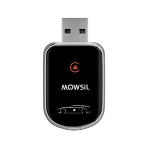 Mowsil Wireless CarPlay Smart Adapter, Plug & Play USB Dongle with Bluetooth 5.2 & WiFi