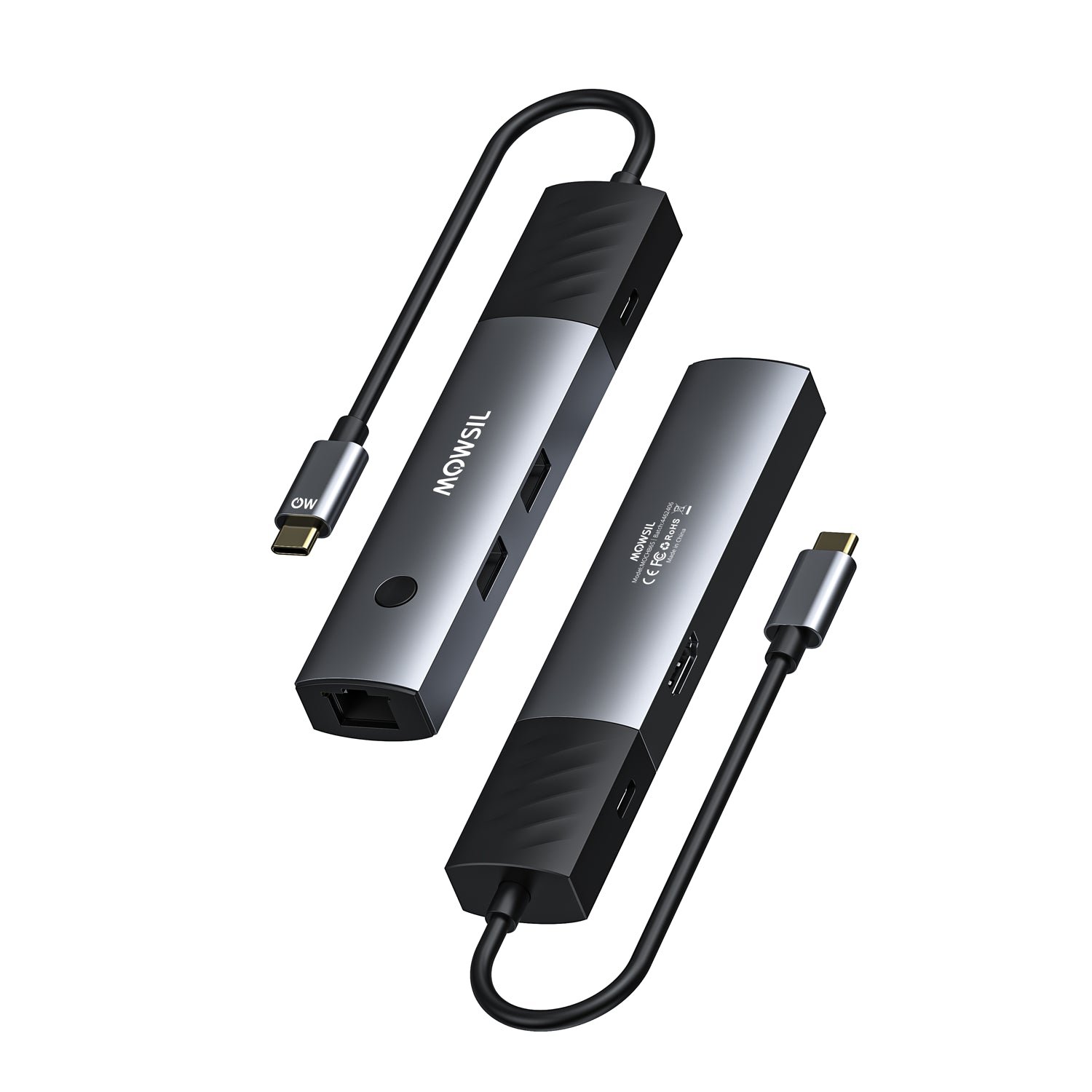 Mowsil 6-in-1 USB-C Hub with Switch