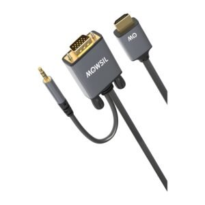 Mowsil VGA to HDMI Cable with Audio
