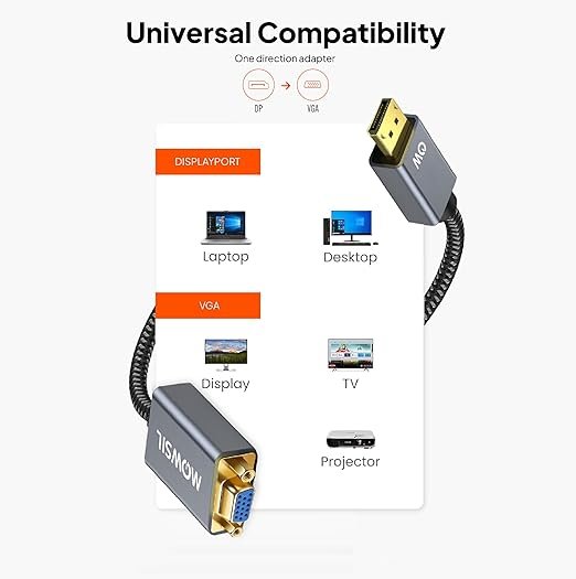 Mowsil DisplayPort to VGA Adapter