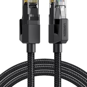 UGREEN Cat6 Ethernet Cable 2M Pure Copper Braid Cable 1Gbps LAN Wire RJ45 | Shielded Network Cable,Compatible with Router PS5 Smart TV Switch WiFi Extender Ethernet Adapter,Stable&Reliable Connection