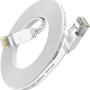 UGREEN Ethernet Cable 10M Cat6 1000Mbps Flat Lan Internet Network Cable RJ45 | Flat Pure Copper Core for Stable Signal. Perfect for Gaming, Streaming, Office. Fits Xbox, PS5, Router, Modem, TV