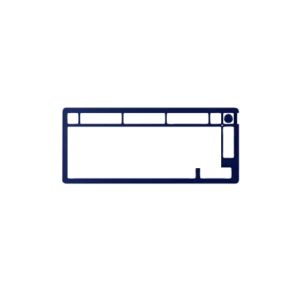 HyperX Alloy Rise 75 Top Plate - Navy Blue