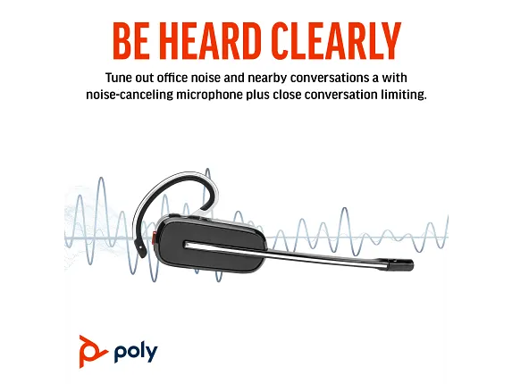 Poly Savi 8445 Office Microsoft Teams Certified DECT 1920-1930 MHz Convertible Headset - Image 2
