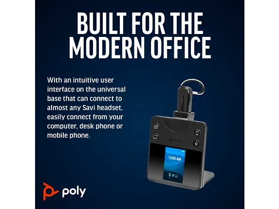 Poly Savi 8445 Office Microsoft Teams Certified DECT 1920-1930 MHz Convertible Headset - Image 5