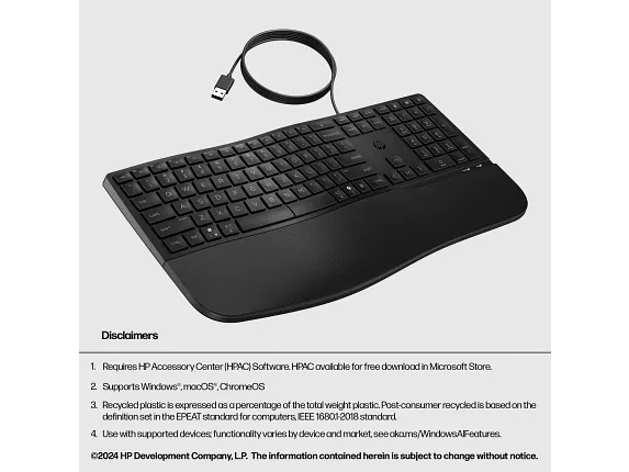 HP 480 Comfort Wired Keyboard - Image 5