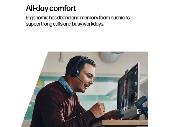 Poly Voyager Focus 2 USB-C-C Headset +USB-C/A Adapter - Image 2