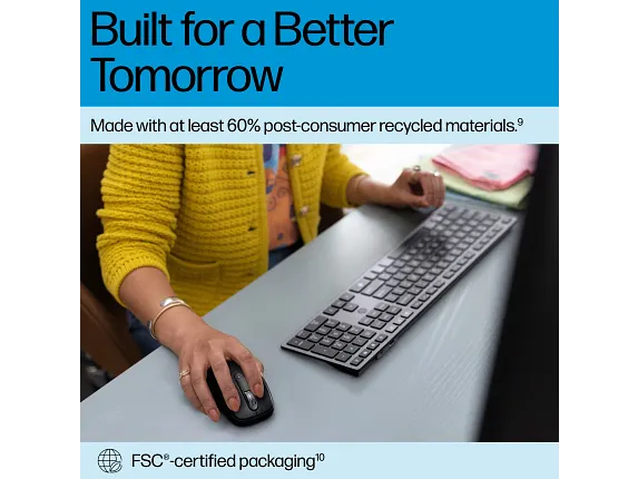 HP 725 Multi-Device Rechargeable Wireless Keyboard and Mouse Combo - Image 3