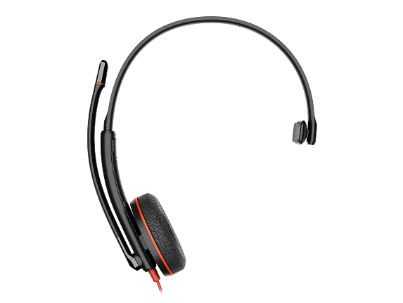 Poly Blackwire 3215 Monaural USB-C Headset +3.5mm Plug +USB-C/A Adapter