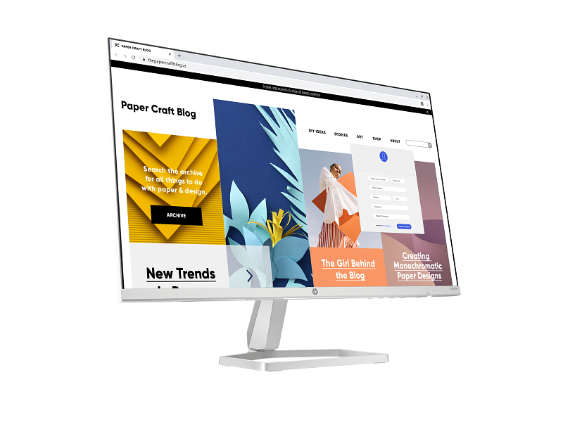 HP Series 5 23.8 inch FHD White Monitor - 524sw (94C21AA)