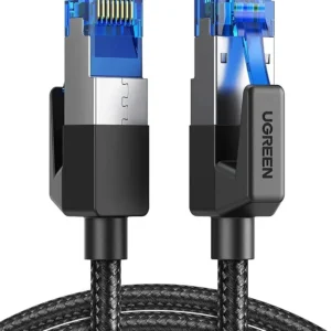 UGREEN Cat 8 Ethernet Cable 1M 40Gbps Braided Double Shielded RJ45 Wire | 40Gbps Pure Corn Braided Interent Cable,For office/home/gaming,Compatible with Gaming Switch,PS3,PS4,PS5,PC,Router,TV,Xbox